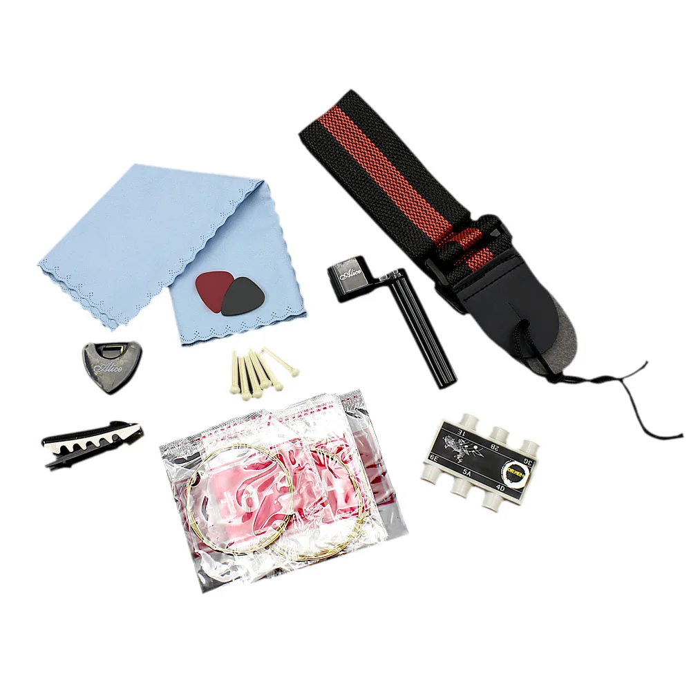 Горячая новинка 9-в-1 набор Акустических Гитарных Струн Pitch Pipe тюнер выбирает