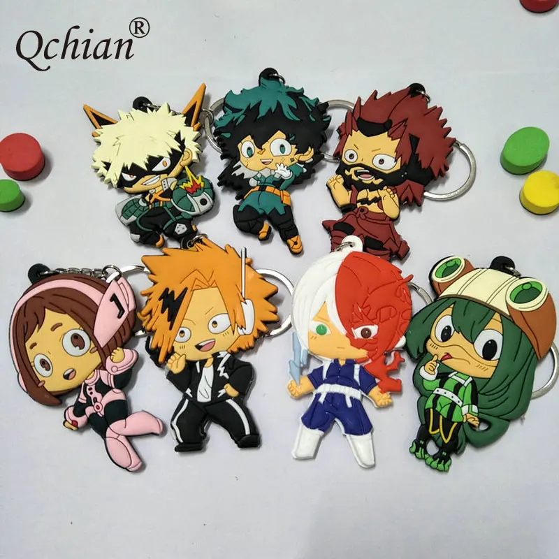 Брелок для ключей моя геройская Академия мужчин брелок из ПВХ с надписью Моя