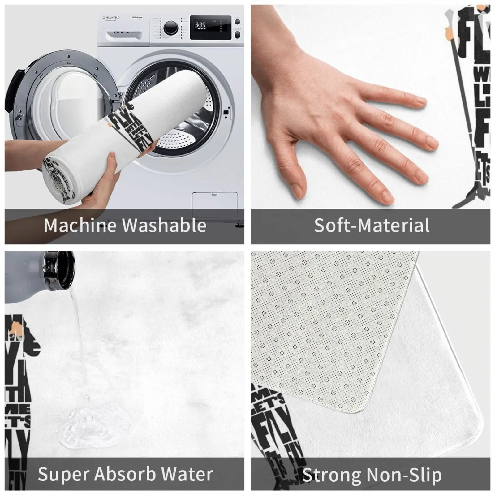 Коврик для иллюстрации Фрэнка Синатры Мягкий Нескользящий ковер с рисунком в