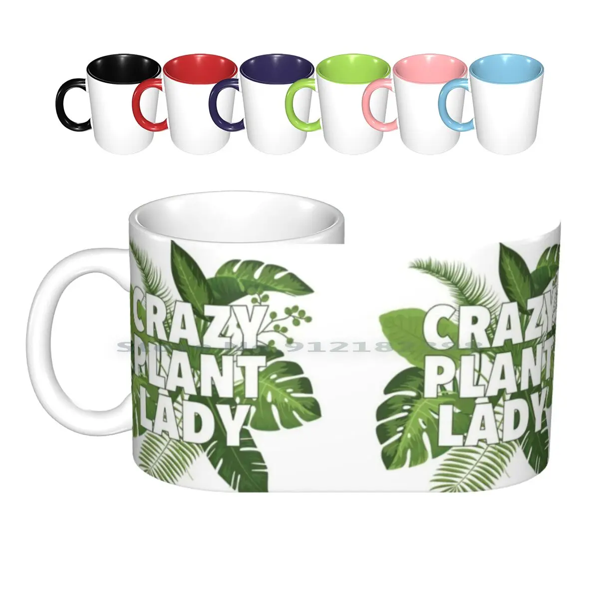 

Керамические кружки Crazy Plant Lady, кофейные чашки, Кружка для молока и чая, растения для садоводства, сумасшедшие растения для леди, женские комнатные растения Monstera