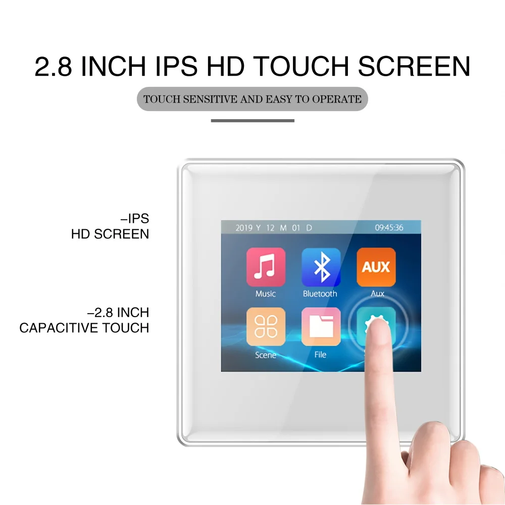Настенный усилитель с сенсорным экраном 2020 новый продукт M86-28 2 8 дюймов настенный