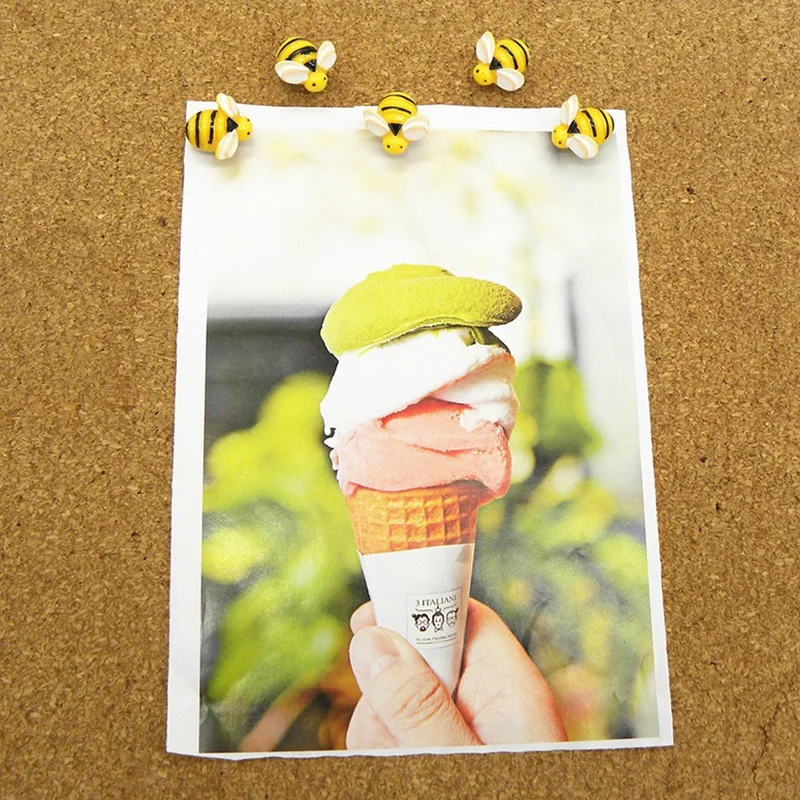

30Pcs Cartoon Pushpin Cute Bee Pattern Board Mail Handmade Diy Pushpin Creative Cartoon Resin Patch Pushpin
