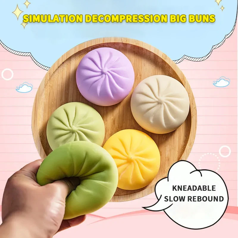 

Colorful Fidget Toys Kawaii Simulation Soft Bun Decompression Toys Interesting And Tricky Antistress Venting Artifact