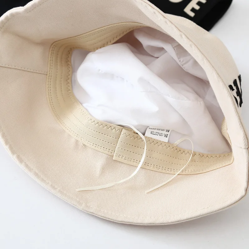 

New Summer Bucket Hat for Women Fashion Letter Foldable Fisherman Hat Bob Casual Sun Hat Travel Fishing Cap Outdoor Panama