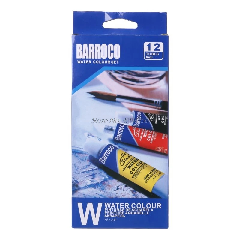 12 цветов трубки 6 мл Краска Трубка Рисование краска ing акварельный пигмент набор с