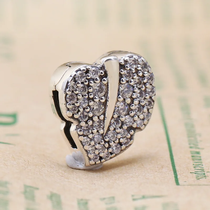 

Hot Original 925 Silver R Series Glittering Deciduous Fixed Clip Flat Watch Chain Beads Fit Bracelet Pendant DIY Jewelry Gift