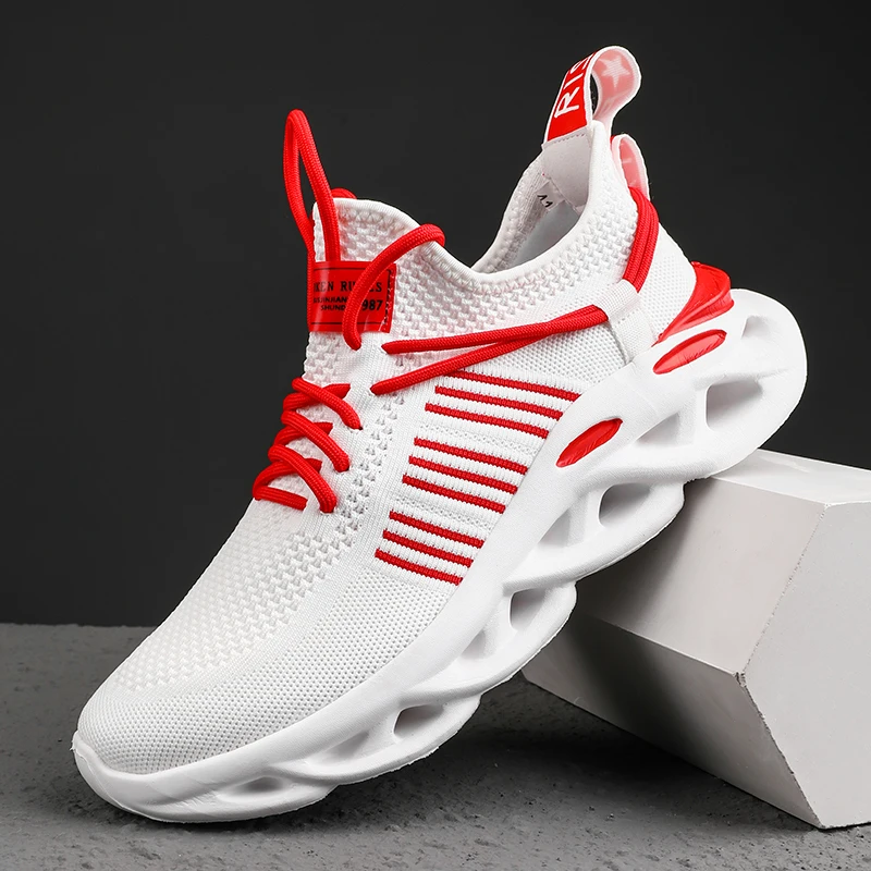 

Men's Casual Shoes Light Sneaker White Large Size Outdoor Breathable Mesh Fashion Sports Black Popular Style Running Man Shoe