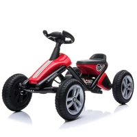 1 3 ages kids pedal go kart 4 wheel ride on car with foot brake bicycle rotation system