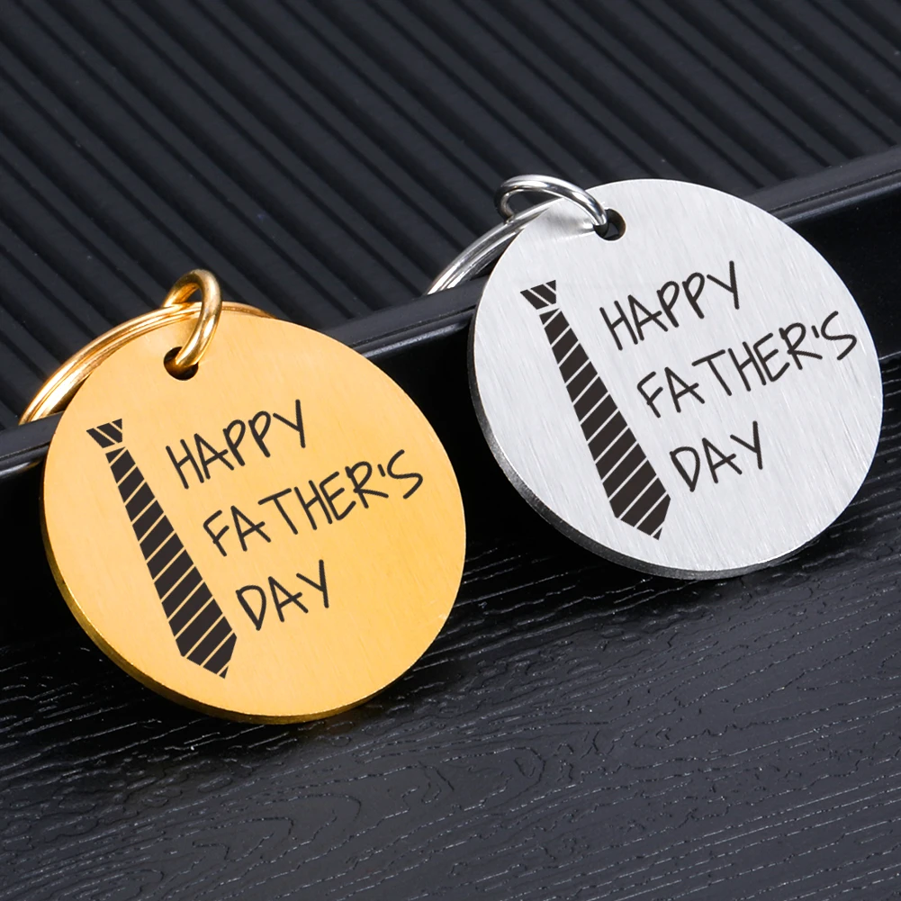 

2022 Fathers Day gifts Keychain Gift From daughter son original customized key chains thanksgiving day birthday gifts for daddy