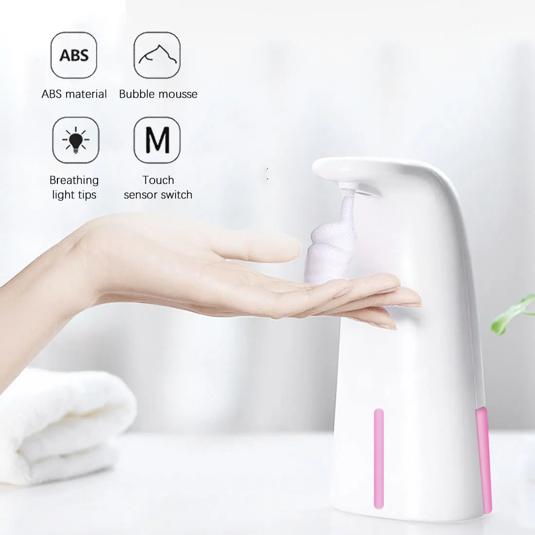 

USB Charging Automatic Soap Dispenser Smart Sensor Liquid Soap Dispensers Auto Foam Dispenser Touchless Hand Sanitizer Dispenser