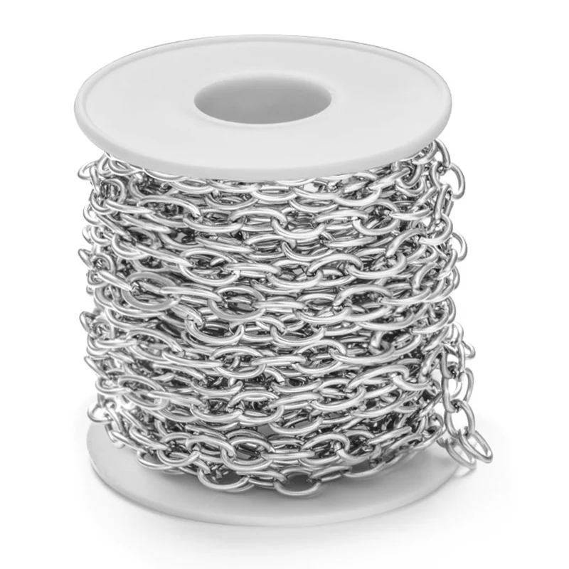 

1 Meter 4.5mm 5mm Stainless Steel O Shape Chain For DIY Jewelry Making Accessories Necklace Bracelet Anklet Wholesale Supplies