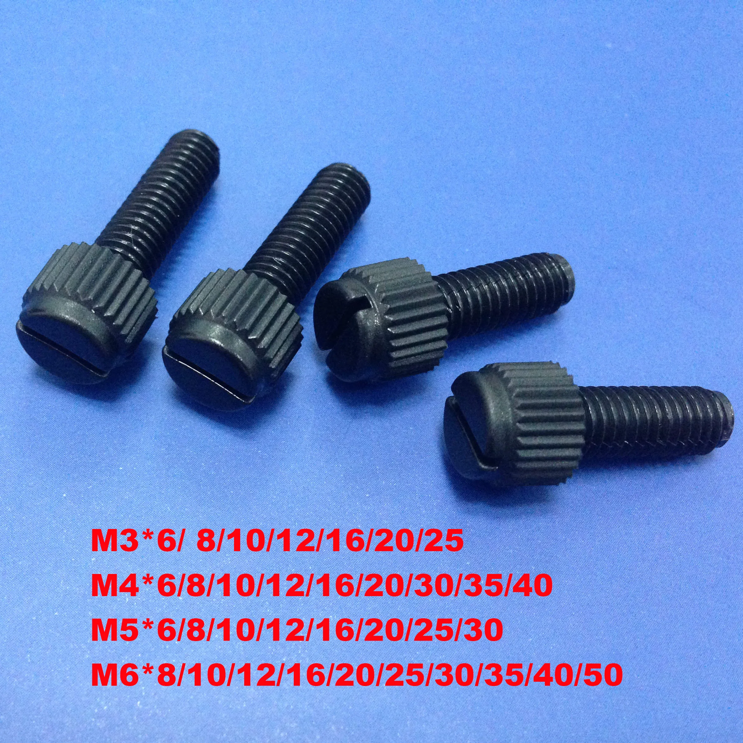 M3 * 6 8 10 12 16 20 25 мм черный пластиковый нейлоновый винт для большого пальца ПК с