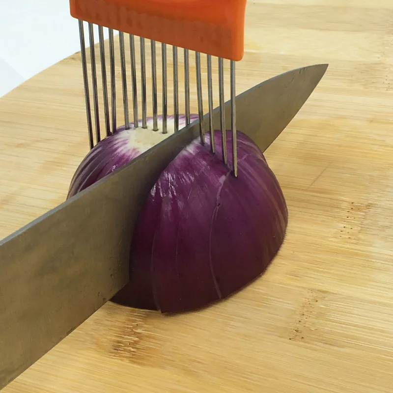 Резак из нержавеющей стали для нарезки лука держатель томатов и овощей