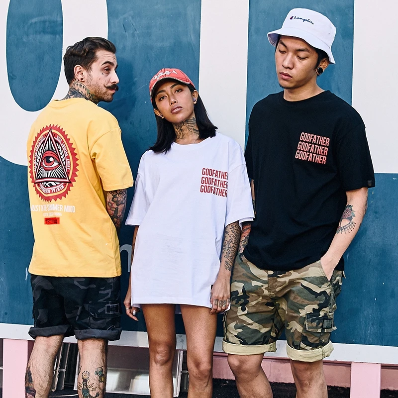 Футболка REM мужская с геометрическим треугольным глазом Повседневный хлопковый