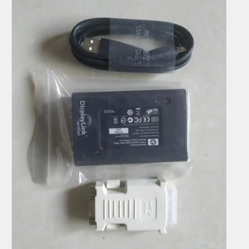 Оригинальный USB к DVI VGA DisplayLink адаптер конвертер DL-165 NL571AA AN2464 518591-010 584670-001