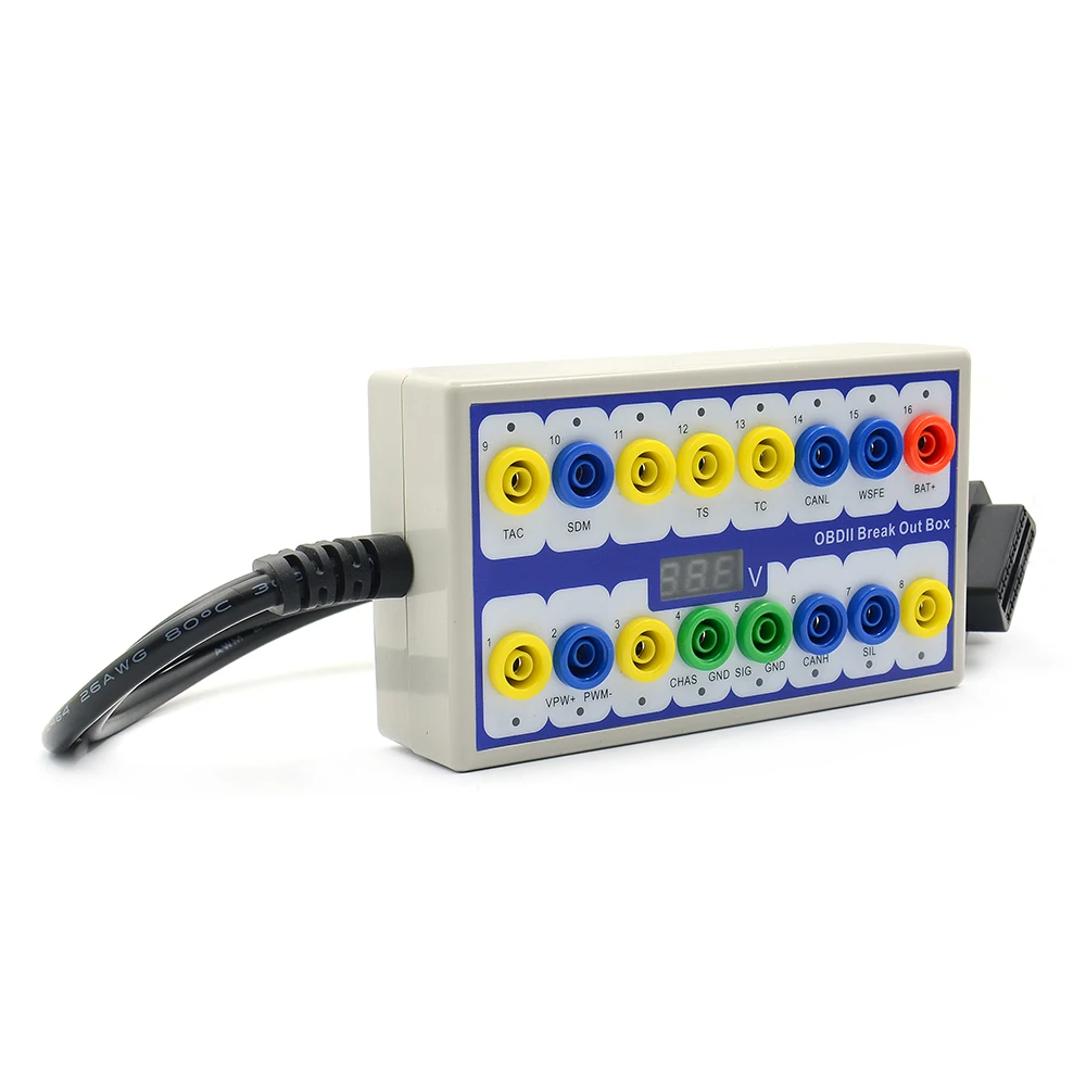 Лучший протокол OBDII детектор автомобиля OBD Break Out Box Breakout Tool OBD2 Pin BOX|Диагностические