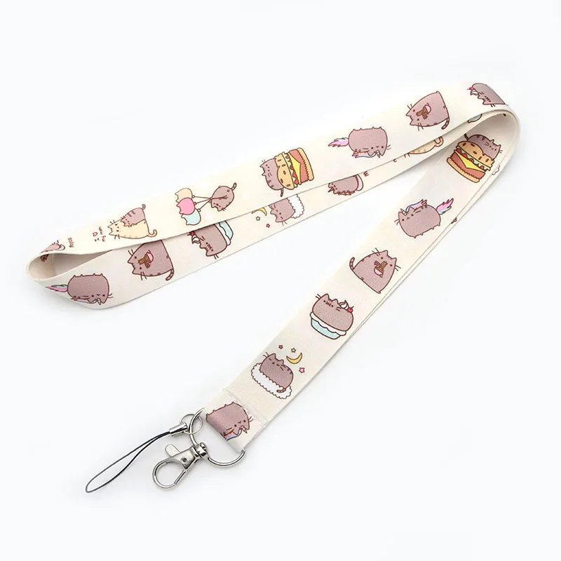 

FD0321 Cartoon Cat Lanyard Keychain Rope Mobile Phone Neckband Lanyard Key ID Card USB Badge Holder DIY Lasso Lanyard