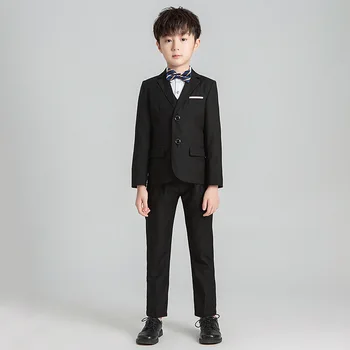 Baby Boys Blue Blazer Suits For Daptism Wedding Fashion Kids Boy Vestidos Intimate Children's Formal Tuxedo Clothing Sets 1