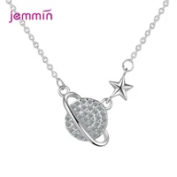 silver 925 necklace for women lovers gift moon star pendant necklace engagement wedding silver 925 sterling silver jewelry