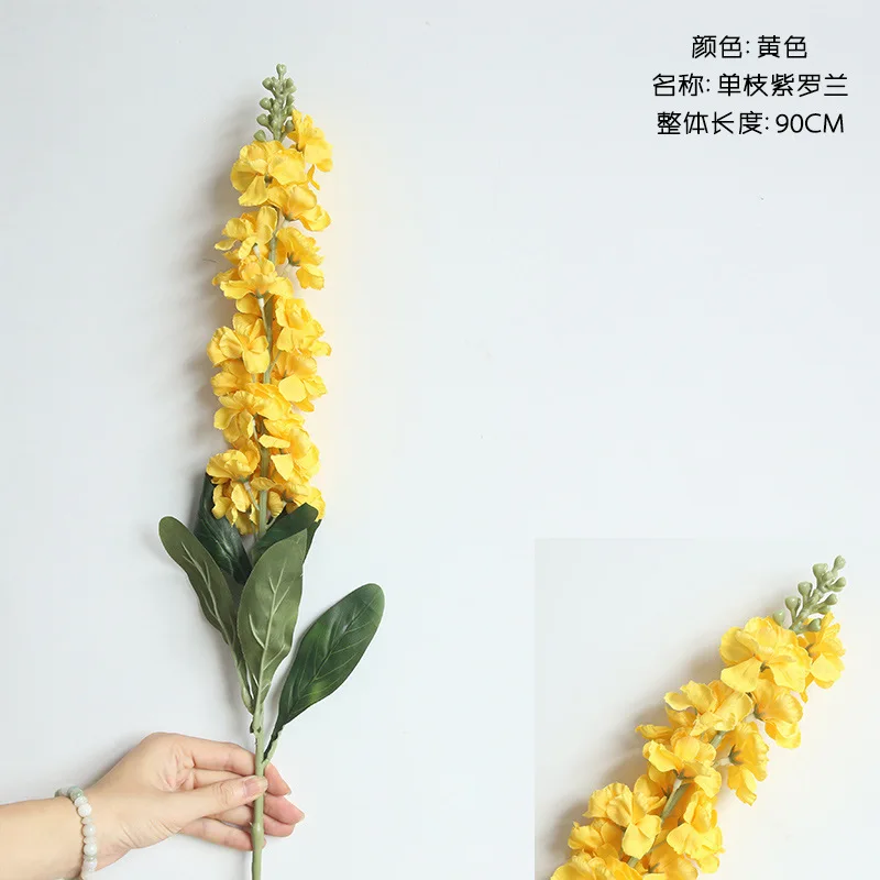 

Single Branch Violet Consolida ajacis Artificial Flowers Fake Flowers for Home Wedding Restaurant Decoration