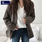 Кардиган женский однобортный, с V-образным вырезом, 2020