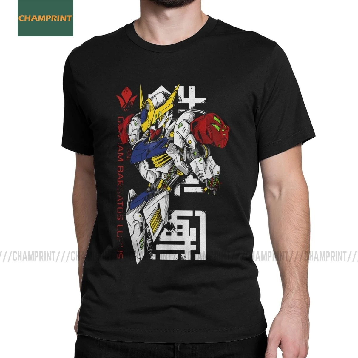 

Barbatos Damaged Gundam Men T Shirt Anime Mech Robot Manga Mecha Japan Harajuku Gunpla Tee Short Sleeve T-Shirts Pure Cotton 6XL