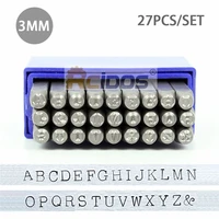 rcidos pd 3mm27pcsset handwritten script lowercase letter metal stamp setdiy jewelry steel punch stamp letters kitblue box