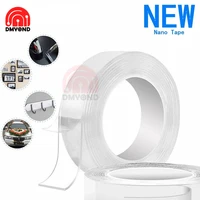 1m2m5m nano tape transparent double sided adhesive tape no trace reusable waterproof wall stickers for bathroom home supplies