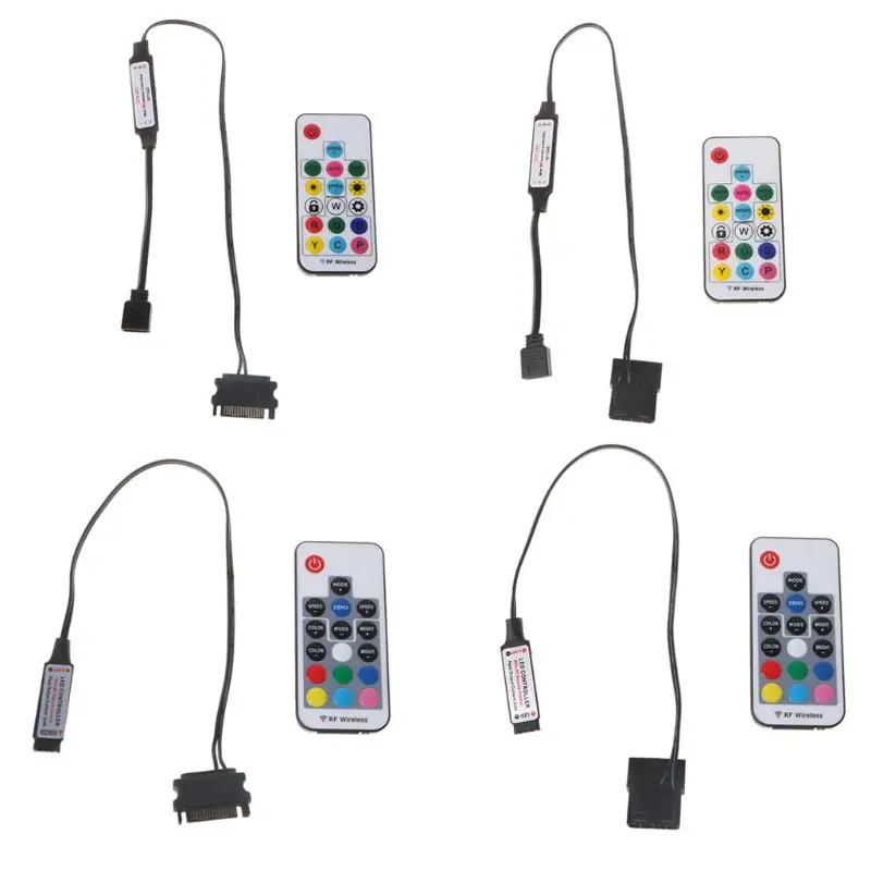 

RGB Controller RF Wireless Remote Control for Case LED Light 3Pin 5V/4Pin 12V
