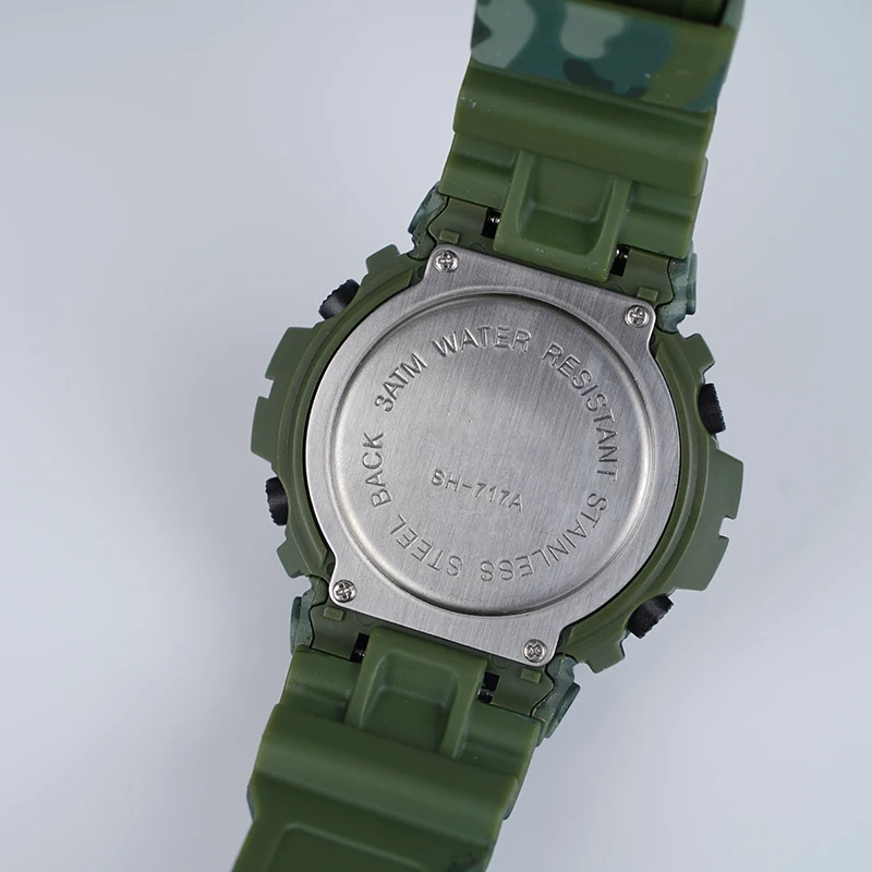 

Camouflage style military style outdoor electronic watch men's watch