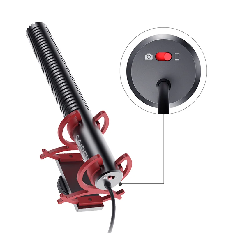 Профессиональный микрофон Sairen Q3 для интервью записи аудио и видео