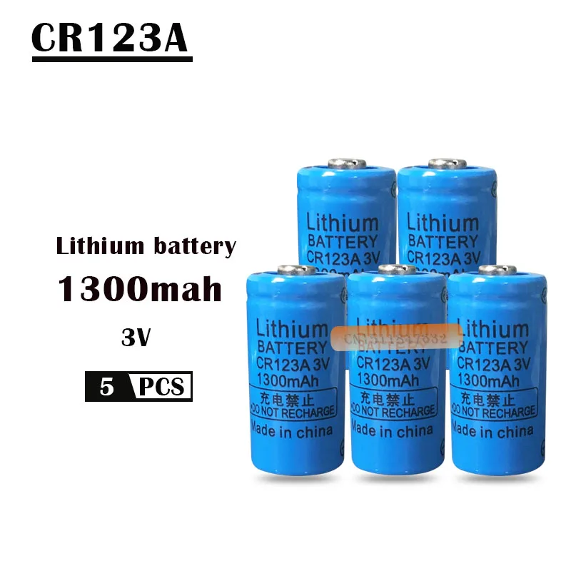 5 шт. литиевая батарея 3 в CR123A 1300 мач CR123 CR17335 CR17345 16340 редкая для камеры|Батарейки| |