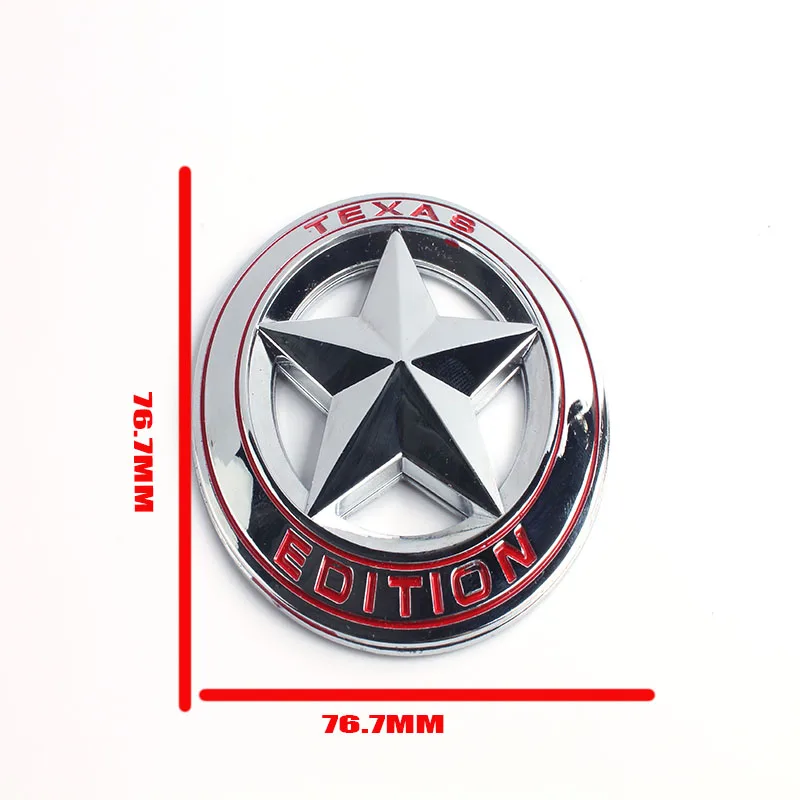 Металлическая Эмблема TEXAS EDITION щит пентаграмма 3D эмблемы автомобиля Fender сбоку