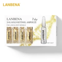lanbena 7 days ampoule serum hyaluronic acidvitamin c24k gold retinolq10ceramide anti aging wrinkle moisturizing skin care