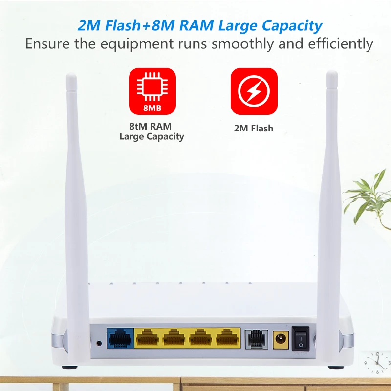 wi fi amplifier HUASIFEI router for fiber optic Wireless 300Mbps 4LAN port 1WAN ports Wi-fi router 2 external antennas wi-fi for Home Office wireless wifi amplifier