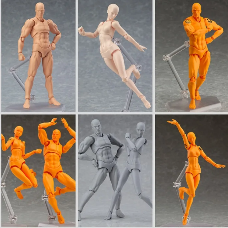 Многофункциональные подвижные фигурки SHFiguarts BODY KUN / CHAN серый/оранжевый цвет Ver ПВХ