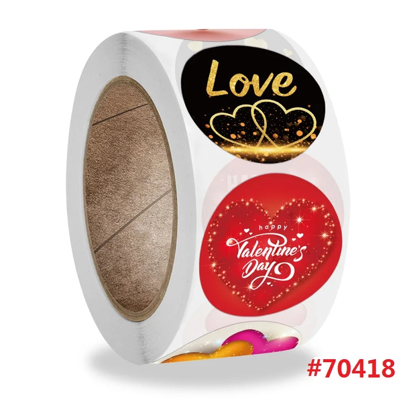 

Круглые наклейки на День святого Валентина, подарок с надписью love thank you, декоративные наклейки, этикетка