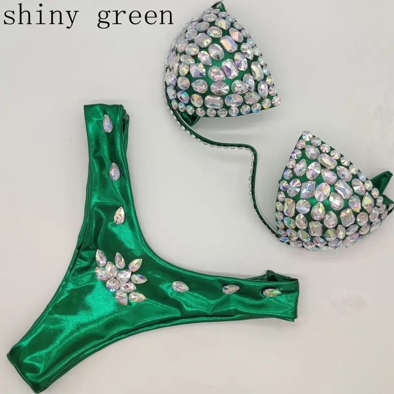 Женский купальник-бикини с бриллиантами и стразами пляжная одежда 2020 | Женская