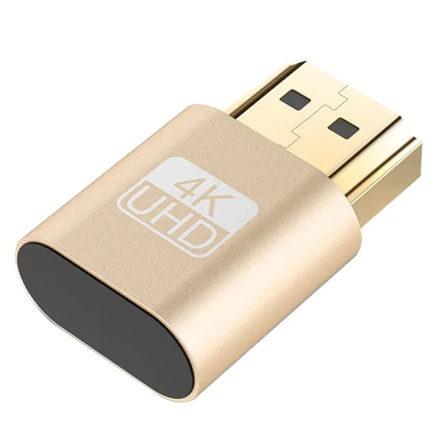 

Virtual Display Emulator Adapter VGA HDMI-Compatible Dummy Plug Ghost Display Emulator Video Card Lock Plate DDC EDID Dummy