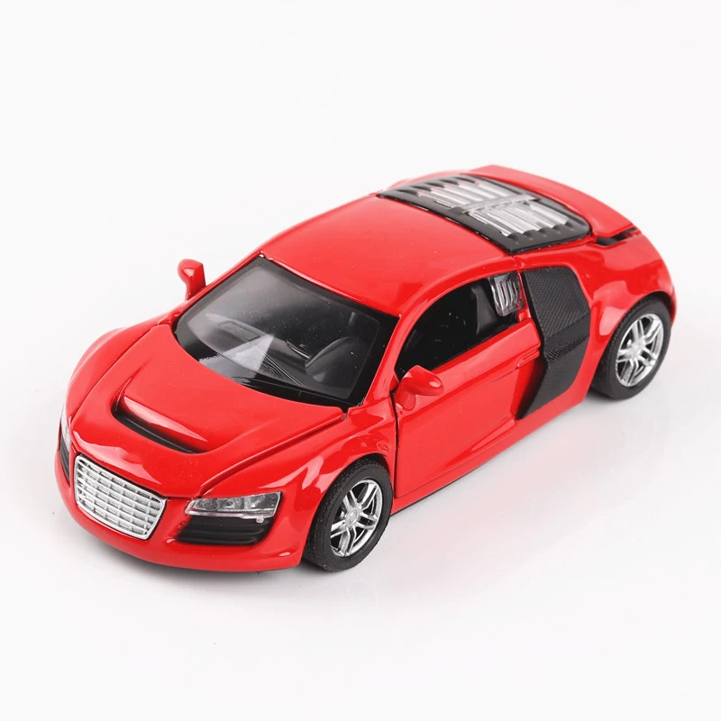 1:32 R8 квази-спортивный сплав модель автомобиля класса выделяется фиолетовый матовая текстура украшения Коллекция игрушек для детей