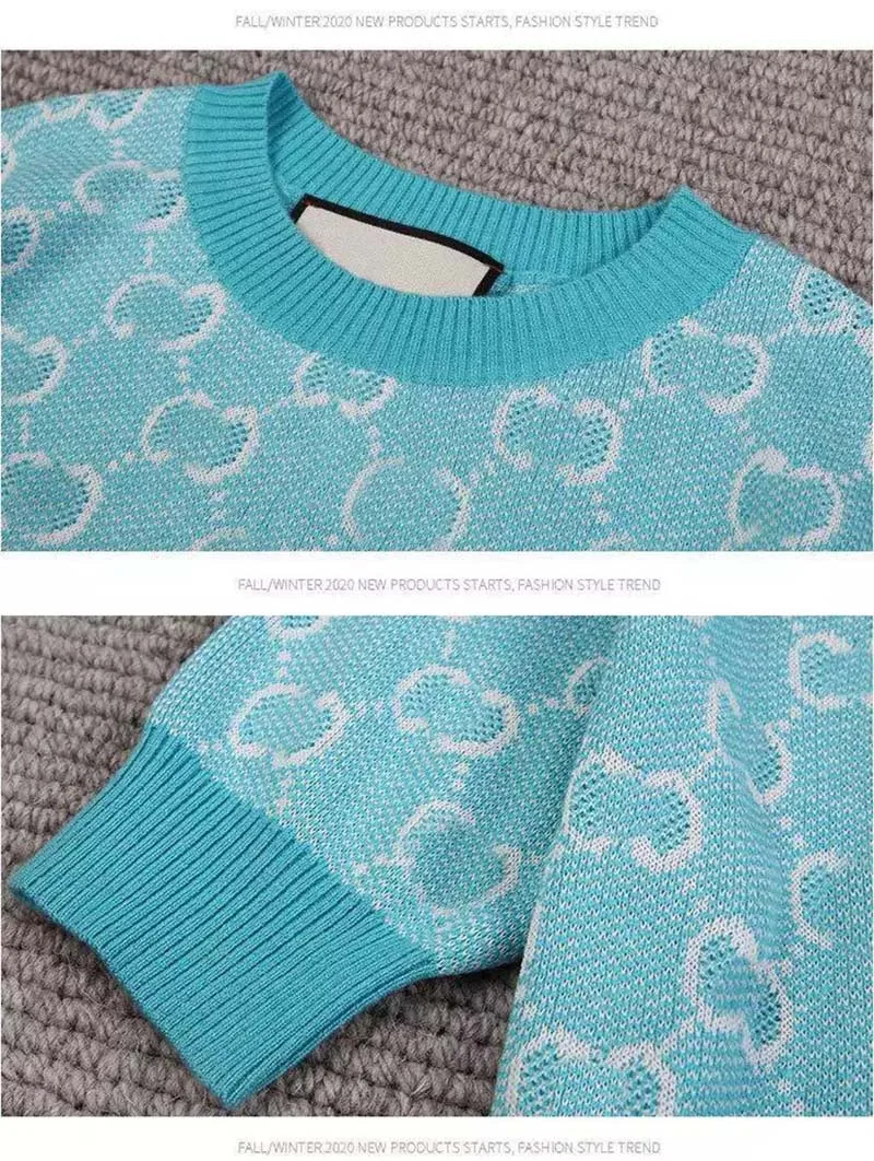 

2021 New Women Spring Summer Fashion Knitted Sweater T Shirts Clothing Letter Pullover Red Blue Short-Sleeved Casual Female Tees