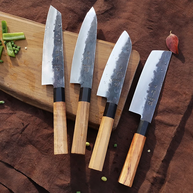 

Kitchen Knife Sets composite steel Chef Santoku Knives 3-layer composite steel Sharp cooking vegetable cutting tool