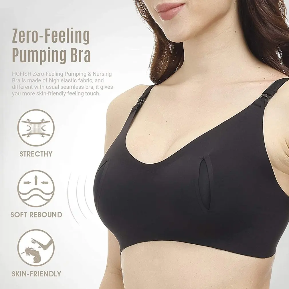 

Maternity Bra Breast Pump Special Nursing Bra Hand Free Pregnancy Clothes Breastfeeding Accessories Pumping Bra Can Wear All Day
