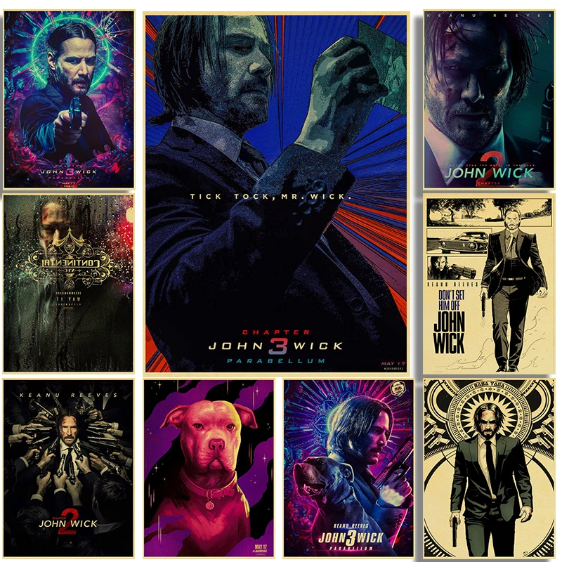 ВИНТАЖНЫЙ ПЛАКАТ Джон фитиль из классического фильма холст живопись