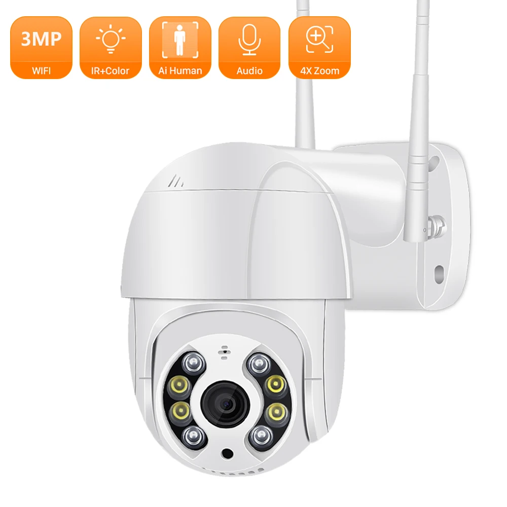 

IP-камера ANBIUX, 3 Мп, 2 МП, 4-кратный зум, аудио, Wi-Fi