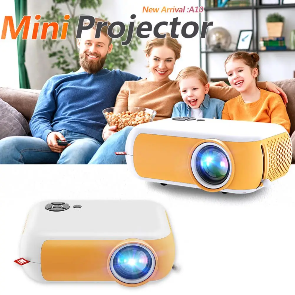 Домашний мини-проектор A10 портативный проектор 1080P высокой четкости светодиодный