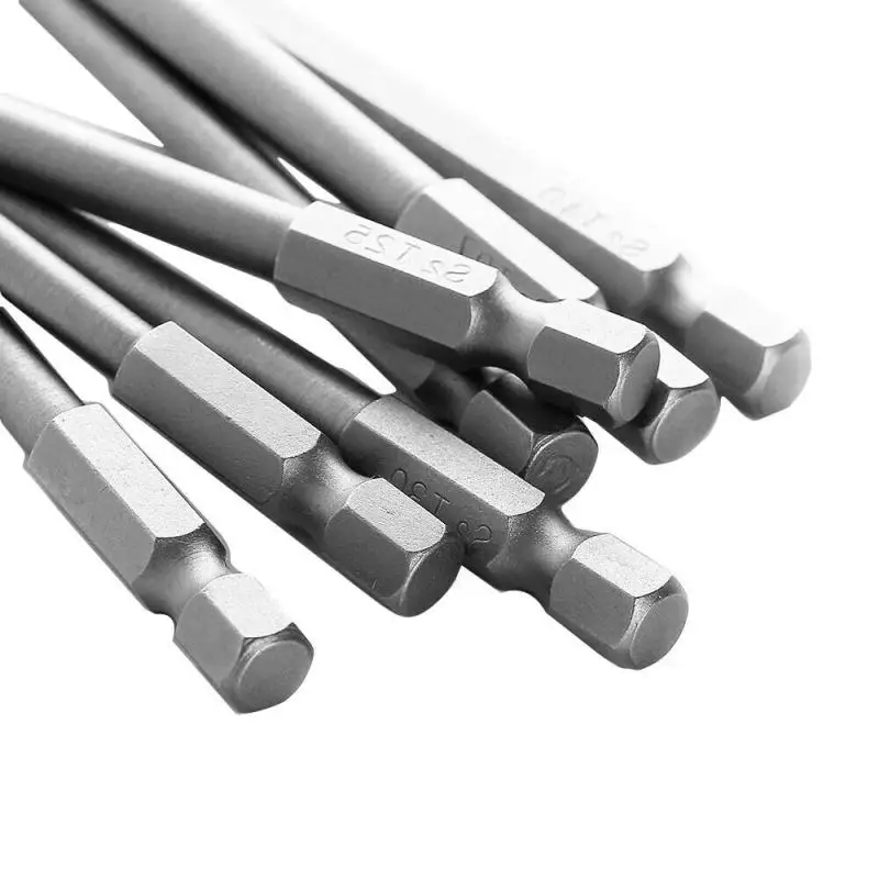 

Long 75 / 100MM Hollow Torx Screwdriver Bits 11 Sets Hexagon Handle Bits Electric Bits T6-T40 Screwdriver Tool Set
