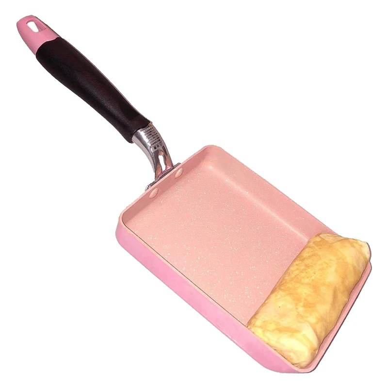 

Japanese Omelette Pan Non-Stick Coating Tamagoyaki Egg Pan Rectangle Mini Frying Pan, with Silicone Spatula & Brush