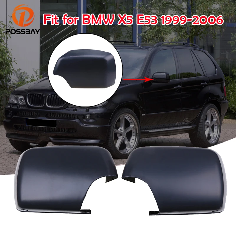 

Автомобильная крышка зеркала заднего вида матовый черный Пластик Подходит для BMW X5 E53 3.0d/3.0i/4.4i/4.6is/4.8is 1999-2006 51168256321-2 Автоматическая оболочка