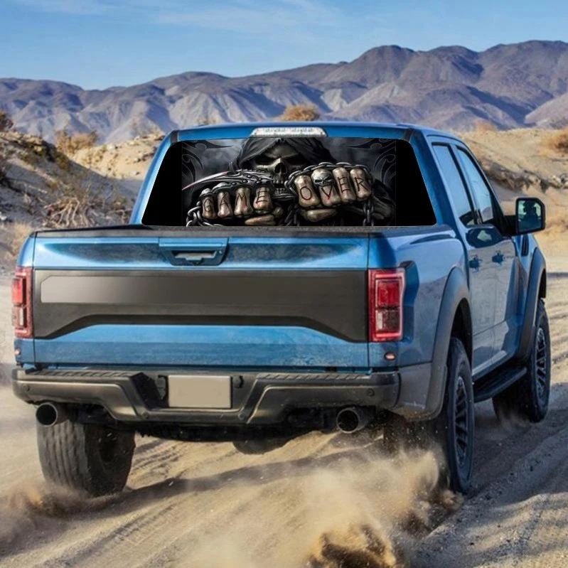 

Evil Skeleton for Truck Jeep Suv Pickup 3D Rear Windshield Decal Sticker Decor Rear Window Glass Poster 57.9 x 18.1 Inch